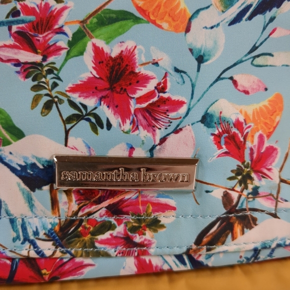 Samantha Brown Floral Yellow Convertible Backpack/Tote Bag - Picture 3 of 14